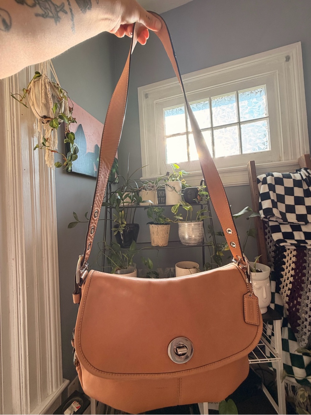 COACH Legacy Leather Flap Duffle Shoulder Bag Crossbody